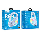Навушники Hoco Focus BT headphones W48 |BT5.3, AUX/BT/TF, 46h| Blue, фото 4