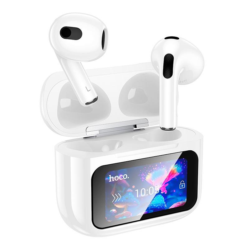 Навушники Hoco EW81 Elegant true wireless touch screen BT headset |BT5.4, 30/300mAh, 4h| White, фото 1