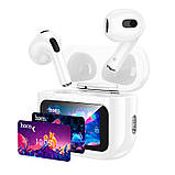 Навушники Hoco EW81 Elegant true wireless touch screen BT headset |BT5.4, 30/300mAh, 4h| White, фото 3