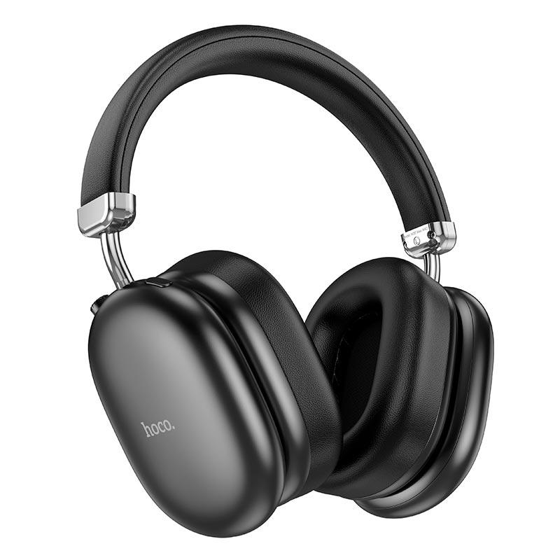 Навушники Hoco auspicious ANC noise reduction BT headphones W35 Max |BT5.4, TF/AUX, 90h| Black, фото 1