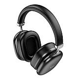 Навушники Hoco auspicious ANC noise reduction BT headphones W35 Max |BT5.4, TF/AUX, 90h| Black, фото 3