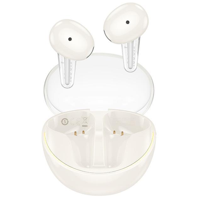 Навушники Hoco EW202 Magic true wireless BT headset  |BT5.4, 35/350mAh, 6h, ipx4| Milky white, фото 1