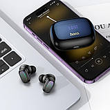 Навушники Hoco EQ20 Rhyme true wireless ANC+ENC noise reduction BT headset Black, фото 4