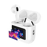 Навушники Hoco EW73 Randy true wireless BT headset with touch screen |BT5.4, 30/300mAh, 4h| White, фото 3