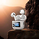 Навушники Hoco EW73 Randy true wireless BT headset with touch screen |BT5.4, 30/300mAh, 4h| White, фото 7