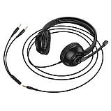 Навушники Hoco Pure headphones W112 |Omnidirectional microphone| Black, фото 5