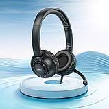 Навушники Hoco Pure headphones W112 |Omnidirectional microphone| Black, фото 7