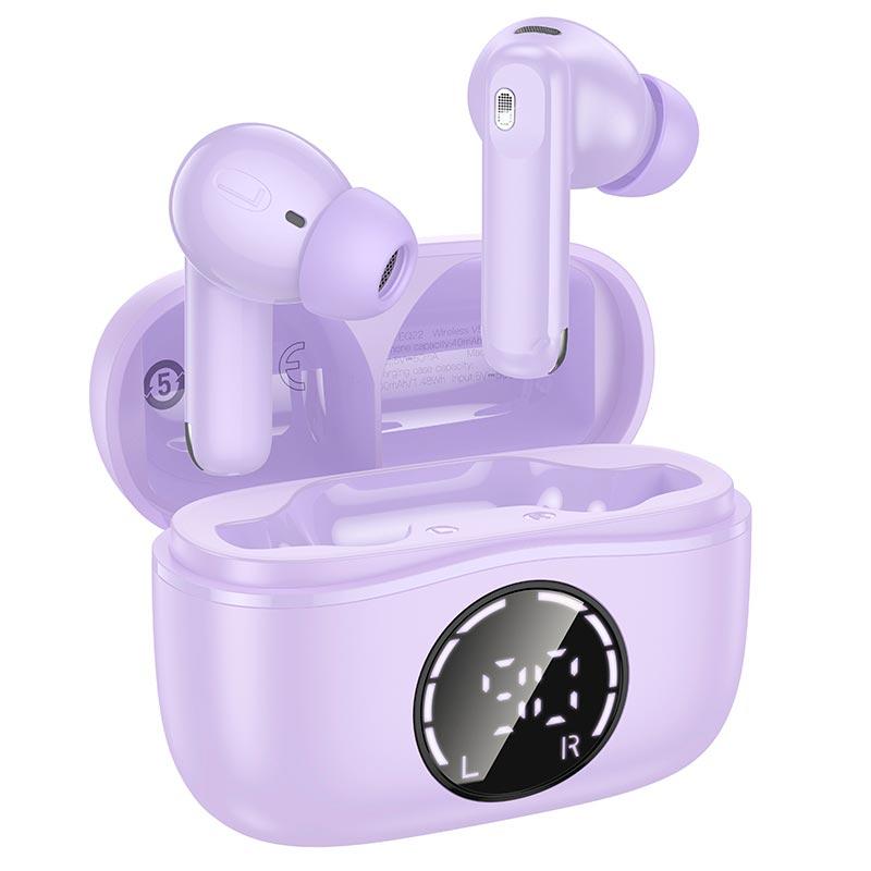 Навушники Hoco EQ22 singer true wireless ANC + ENC noise reduction BT headset |BT5.4, 40/400mAh, 6-7h| Purple, фото 1