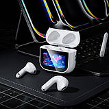 Навушники Hoco EW82 Sparkle true wireless touch screen BT headset  |BT5.4, 30/300mAh, 4h| White, фото 7