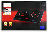 Електрична інфрачервона плита на дві конфорки Crownberg CB-1330 (2000 Вт), фото 4