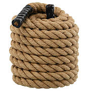 Канат для кросфіту Combat Battle Rope Zelart 15 м, коричневий