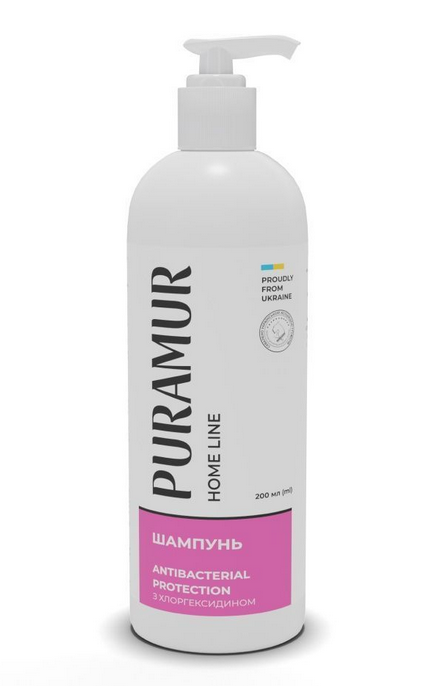 Puramur Home line Antibacterial Protection шампунь з хлоргексидином для котів та собак 200 мл