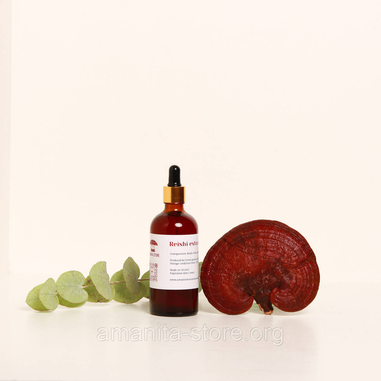 Настойка рейши двойной экстракт из свежих органических плодовых тел - фото 1 - id-p2686002179