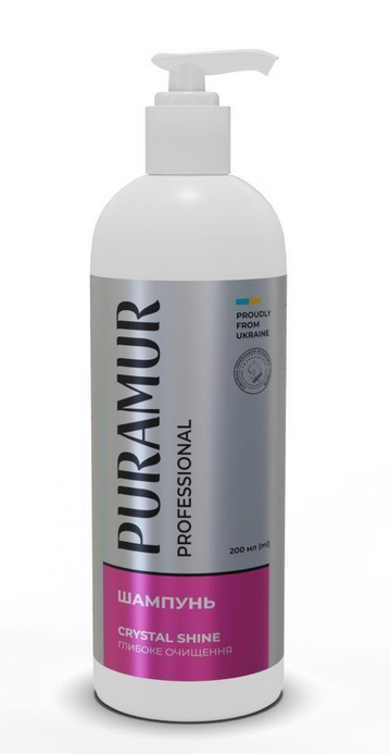 Puramur Professional Crystal Shine шампунь глибоке очищення для котів та собак 200 мл