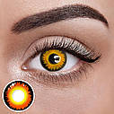 Карі Кольорові Контактні Лінзи Медові | Лінзи для краси ( Нульовки ) | Крейзі/Косплей/Хелловін| Для світлих – чорних очей, фото 2