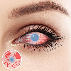 Склеральні білі лінзи Зомбі | Білі лінзи на все око Склери 22 мм | Лінзи білі