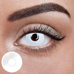 Білий – Білі Кольорові Контактні Лінзи від ELITE Lens® | Лінзи для краси ( Нульовки ) | Крейзі/Косплей