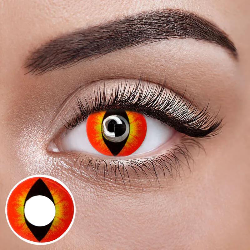 Кэт Рэд – Червоні Кольорові Контактні Лінзи від ELITE Lens® | Лінзи для краси ( Нульовки ) | Крейзі/Косплей, фото 1