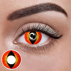 Кэт Рэд – Червоні Кольорові Контактні Лінзи від ELITE Lens® | Лінзи для краси ( Нульовки ) | Крейзі/Косплей