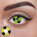 Жовті Кольорові Контактні Лінзи від Радиация Лінзи для краси ( Нульовки ) | Крейзі/Косплей/Хелловін| Для світлих – чорних очей, фото 2