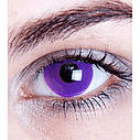 Фіолетові Кольорові Контактні Лінзи Ультрафиолет | Лінзи для краси | Крейзі/Косплей/Хелловін| Для світлих – чорних очей, фото 5