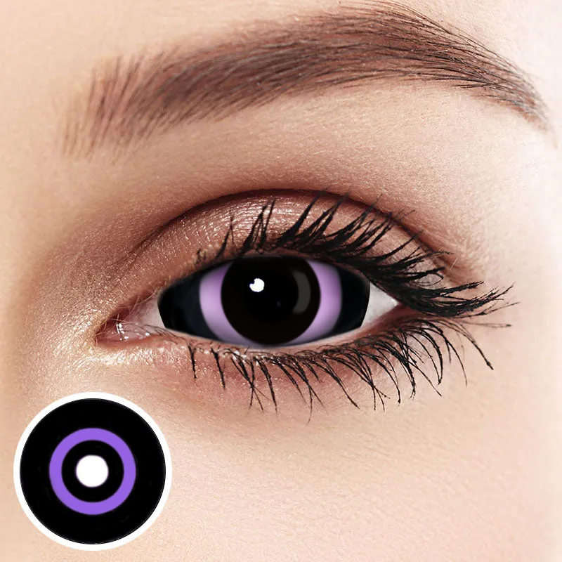 Склеральні фіолетові лінзи Хорор Фіолет | Фіолетові лінзи на все око Склери 22 мм | Лінзи Фіолетові, фото 1