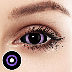 Склеральні фіолетові лінзи Хорор Фіолет | Фіолетові лінзи на все око Склери 22 мм | Лінзи Фіолетові