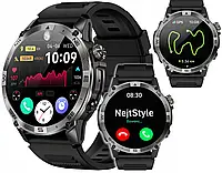 Смарт-часы мужские с GPS трекером компасом смарт часы умные меряют пульс давление с функцией звонка круглые