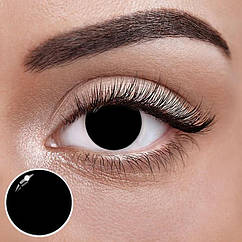ФулБлек — Чорні Кольорові контактні Лінзи від ELITE Lens® | Лінзи для краси ( Нулівки) | Крейзі/Коплей Чорний, Кольорові лінзи, Ко