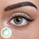 Зелені Кольорові Контактні Лінзи Айс Колд | Лінзи для краси ( Нульовки ) | Натуральні-Природні | Для світлих - чорних очей, фото 2