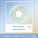 Сині Лінзи з діоптріями Айс Енжел | Контактні лінзи для поганого зору | Натуральні-Природні | Оптичні лінзи, фото 4