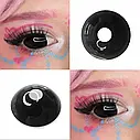 Склеральні лінзи чорні Блек XL | Чорні лінзи все око | Склери 22 мм | Лінзи чорне око, фото 3