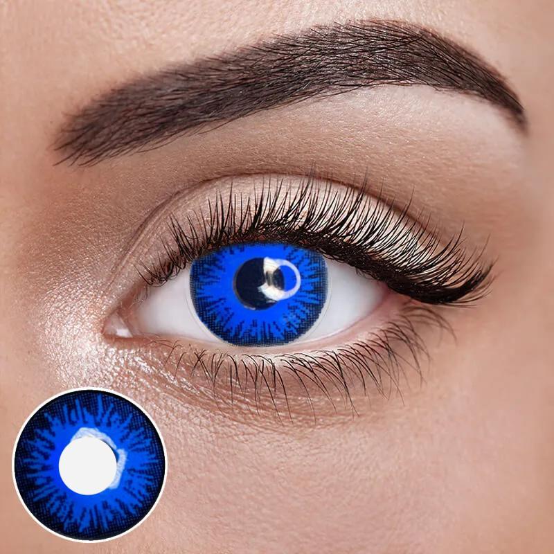 Блу 1.1 – Сині Кольорові Контактні Лінзи від ELITE Lens® | Лінзи для краси ( Нульовки ) | Натуральні | на 6міс., фото 1