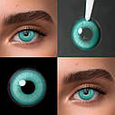 Зелені Кольорові Контактні Лінзи Дрім Мінт | Лінзи для краси ( Нульовки ) | Натуральні-Природні | Для світлих - чорних очей, фото 2