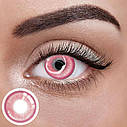 Рожеві Кольорові Контактні Лінзи Дрім Пінк | Лінзи для краси | Крейзі/Косплей/Хелловін| Для світлих – чорних очей, фото 2