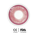 Рожеві Кольорові Контактні Лінзи Дрім Пінк | Лінзи для краси | Крейзі/Косплей/Хелловін| Для світлих – чорних очей, фото 3
