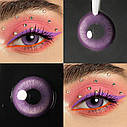 Фіолетові Кольорові Контактні Лінзи Дрім Фіо | Лінзи для краси | Натуральні-Природні | Для світлих - чорних очей, фото 3