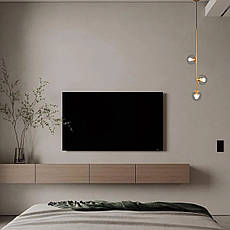 Підвісний бронзовий світильник на 3 лампи з 13см плафонами (52-1015-3 BRZ+CL), фото 3