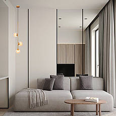 Підвісний бронзовий світильник на 3 лампи з 13см плафонами (52-1015-3 BRZ+BR), фото 3