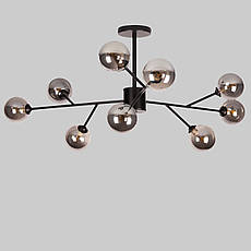 Чорна сучасна люстра на 9 ламп (52-9806-9 BK+BK), фото 4