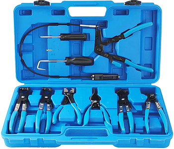 Набір затискачів, кліщів-знімачів хомутів, патрубків Black 18203