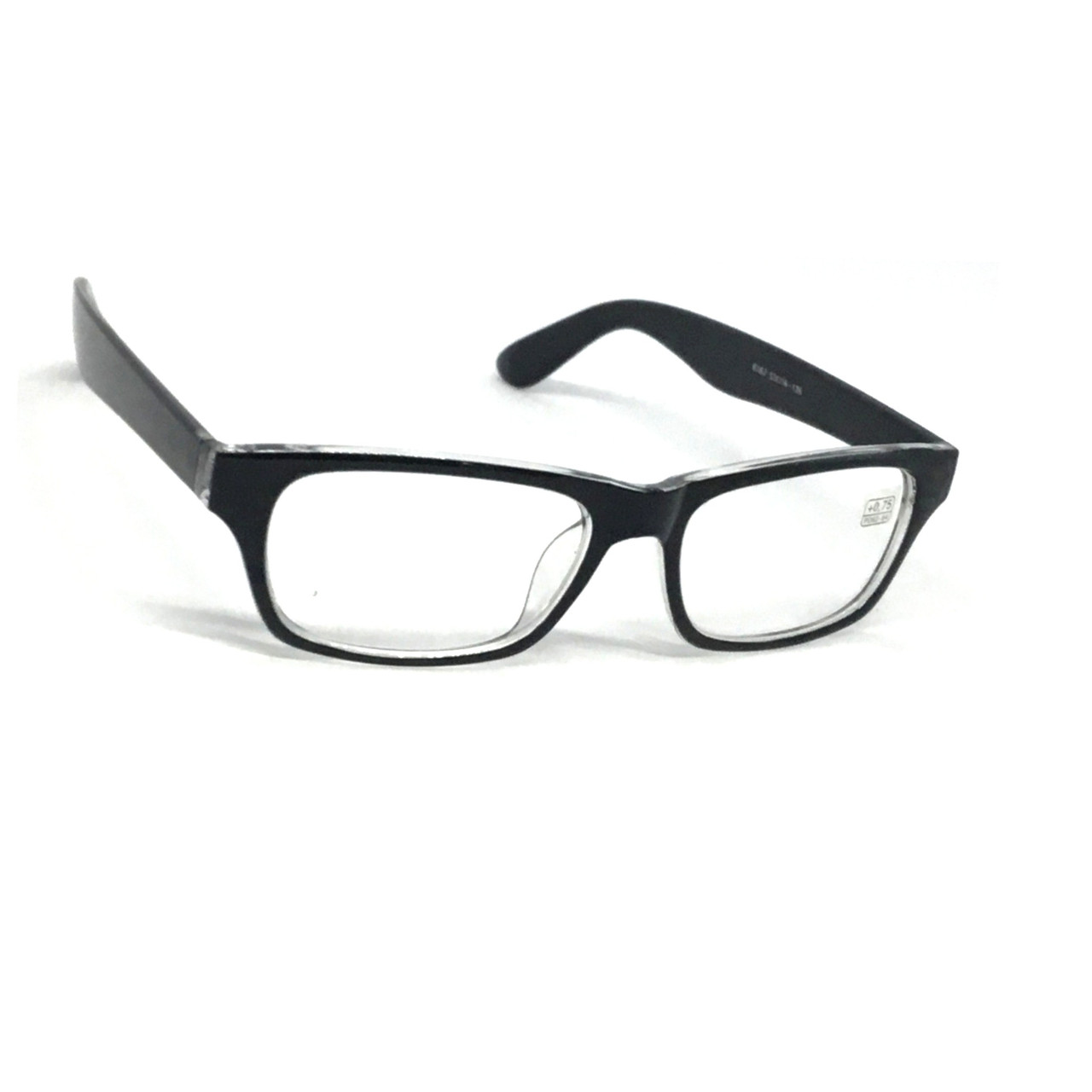 Пластикові окуляри 6167 чорно-прозорі