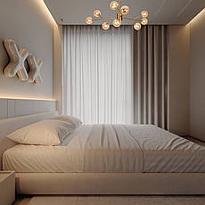 Бронзова сучасна люстра на 9 ламп (52-9806-9 BRZ+BR), фото 3