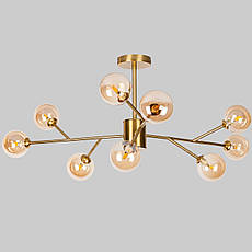 Бронзова сучасна люстра на 9 ламп (52-9806-9 BRZ+BR), фото 4