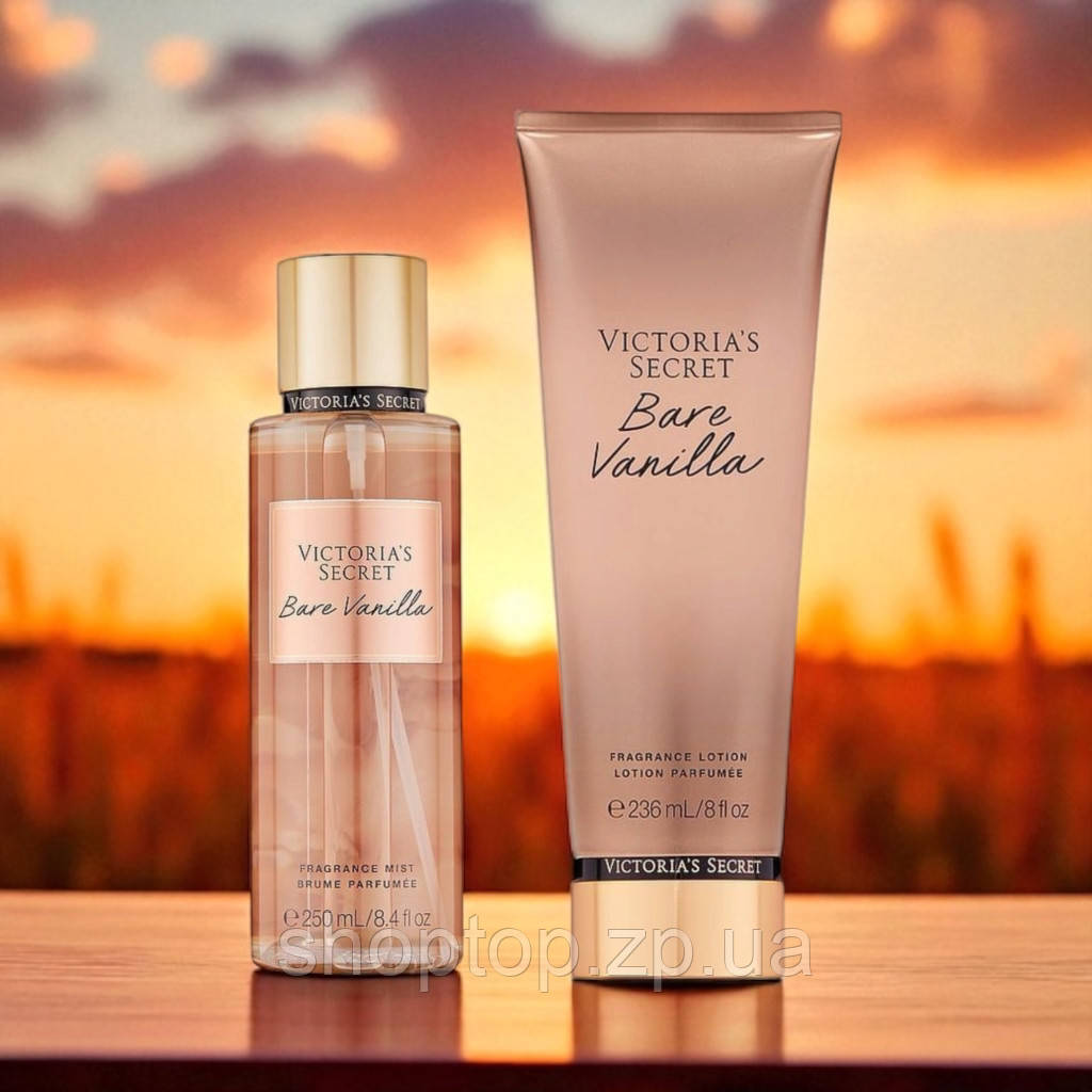 Подарунковий набір Victoria's Secret Bare Vanilla Лосьйон 236 мл + Міст 250 мл, фото 1