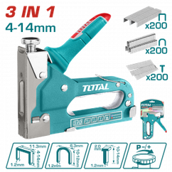 Степлер TOTAL THT31143 3 в 1 (скобы + гвозди)