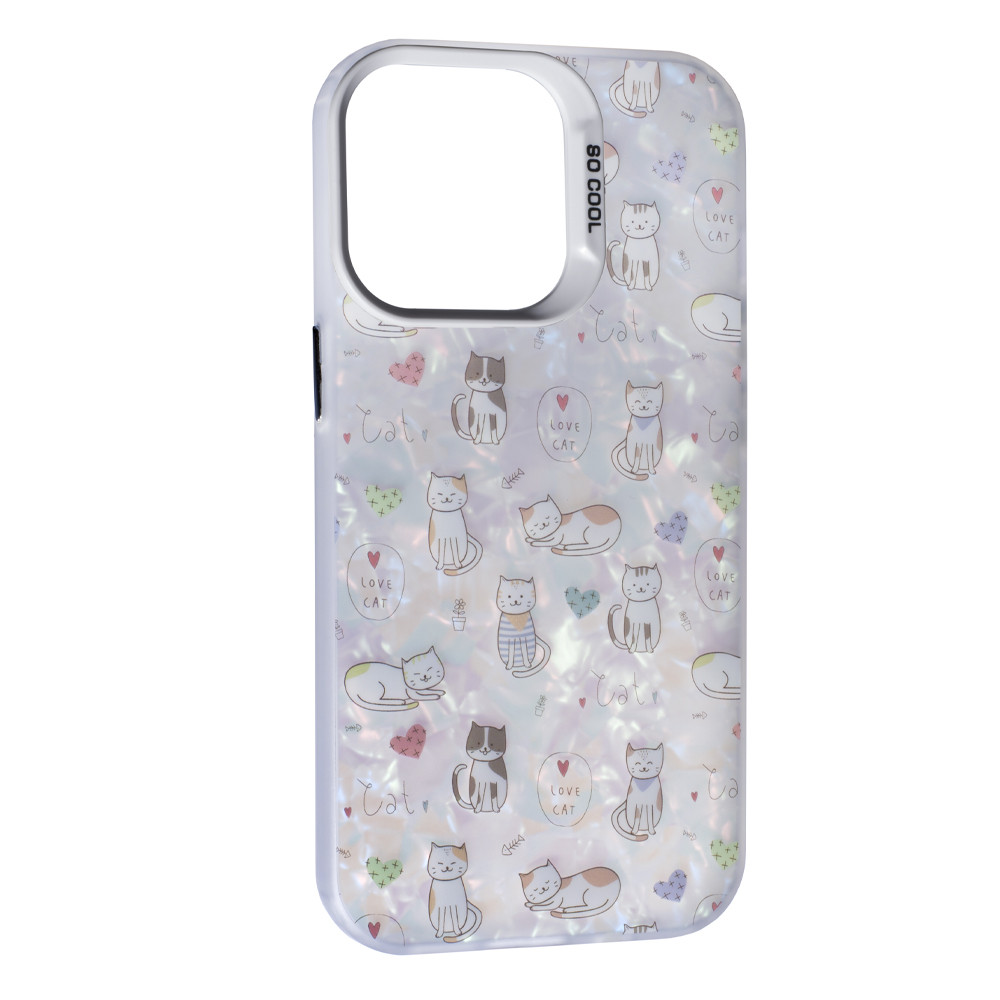 Накладка Soft Milky Apple iPhone 14 Pro, Love cat, TPU, оригінальний чохол для захисту смартфона, фото 1