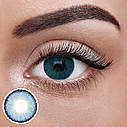 Сині Ляльково Лінзи з діоптріями | Контактні лінзи для поганого зору | Натуральні-Природні | Оптичні лінзи, фото 3