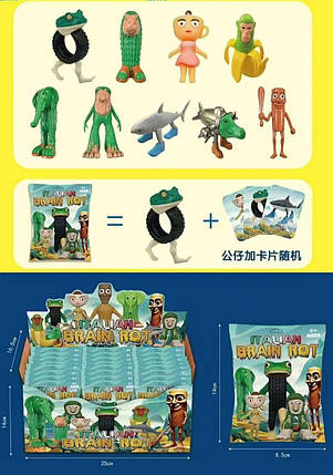 Колекційна фігурка-сюрприз брелок + 3 картки "Італійські меми", фото 2