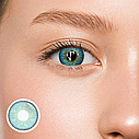Сині Лінзи з діоптріями Мілк Блу | Контактні лінзи для поганого зору | Натуральні-Природні | Оптичні лінзи, фото 2